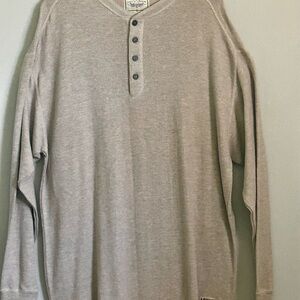 Levi’s Men’s Thermal Henley Tan Long Sleeve Size L